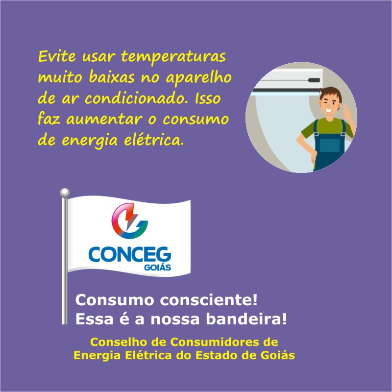 Campanha Conceg consumo consciente de energia elétrica