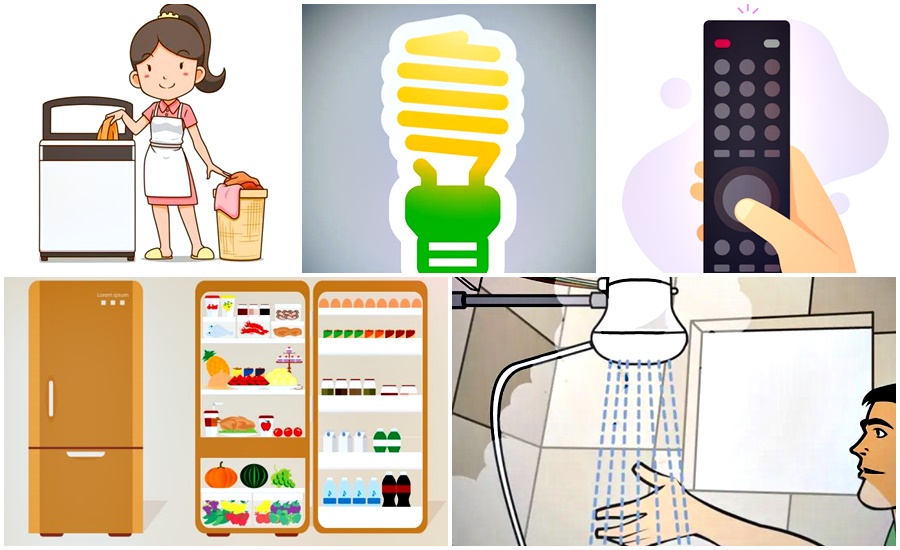 Figuras que mostram como economizar energia no frio