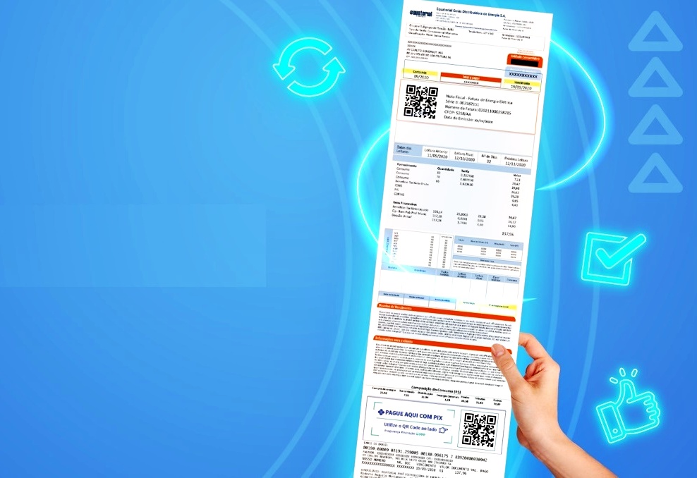 Fatura de Energia Elétrica- Imagem Ilustrativa
