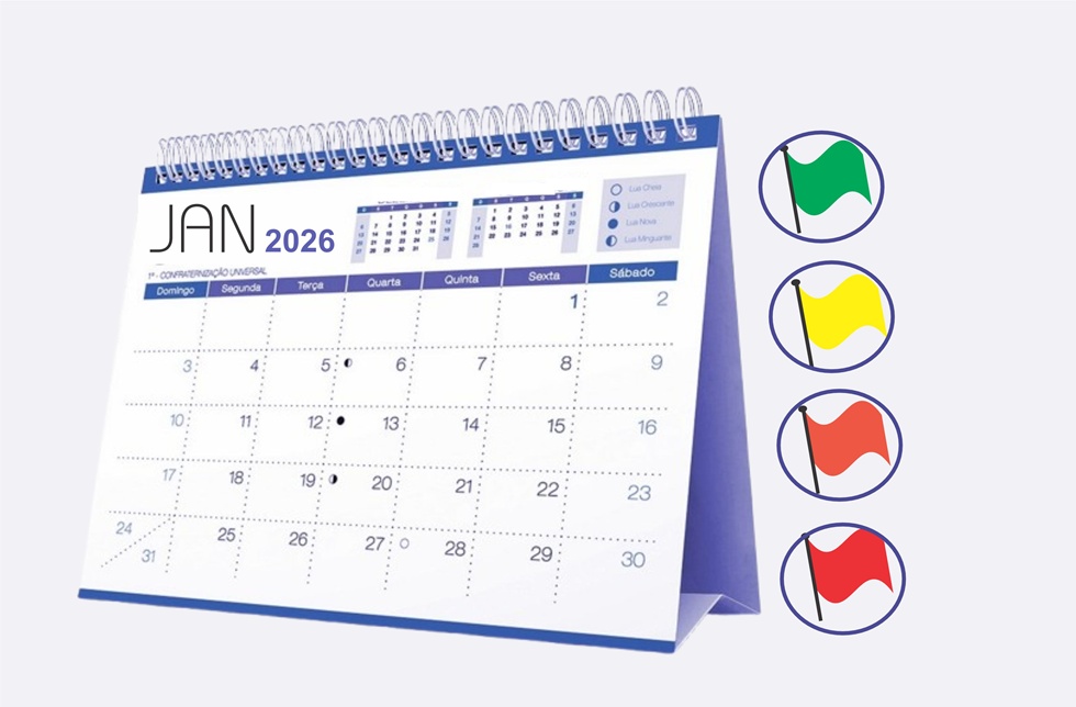 Calendário Bandeiras- Imagem ILustrativa-Conceg